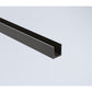 100x200cm Glass Shower Screen with Black Wall & Floor Channel