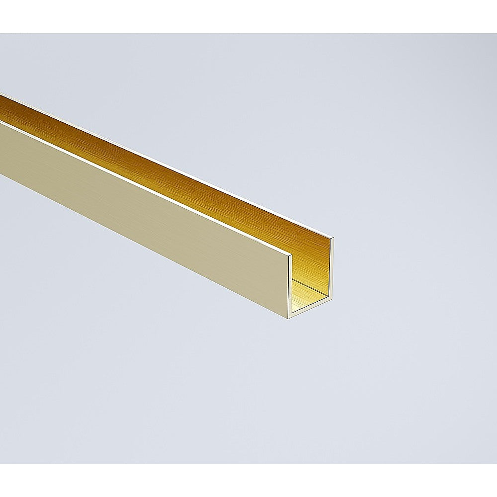100x200cm Glass Shower Screen with Gold Wall & Floor Channel