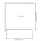 100x200cm Glass Shower Screen with White Wall & Floor Channel