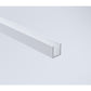 100x200cm Glass Shower Screen with White Wall & Floor Channel