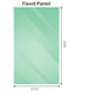100x200cm Glass Shower Screen with White Wall & Floor Channel