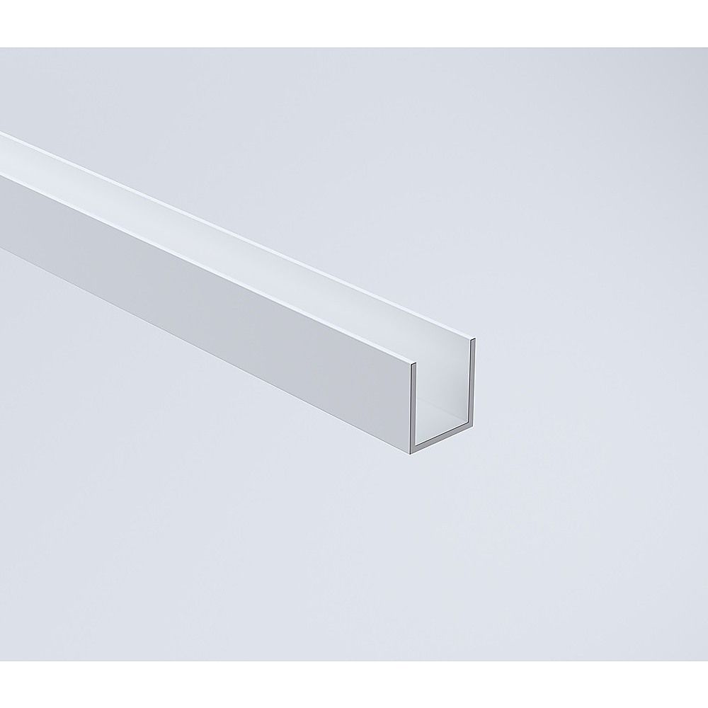 Glass Shower Screen 120cm Floor Channel in White