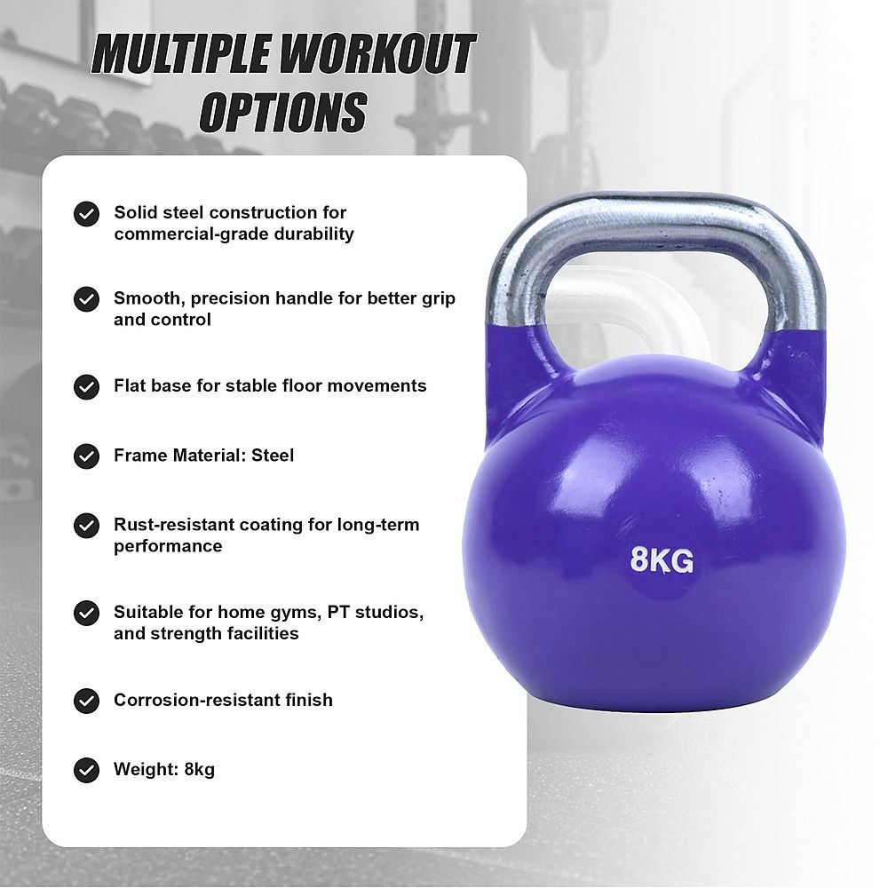 8kg Pro-Grade Steel KettleBell