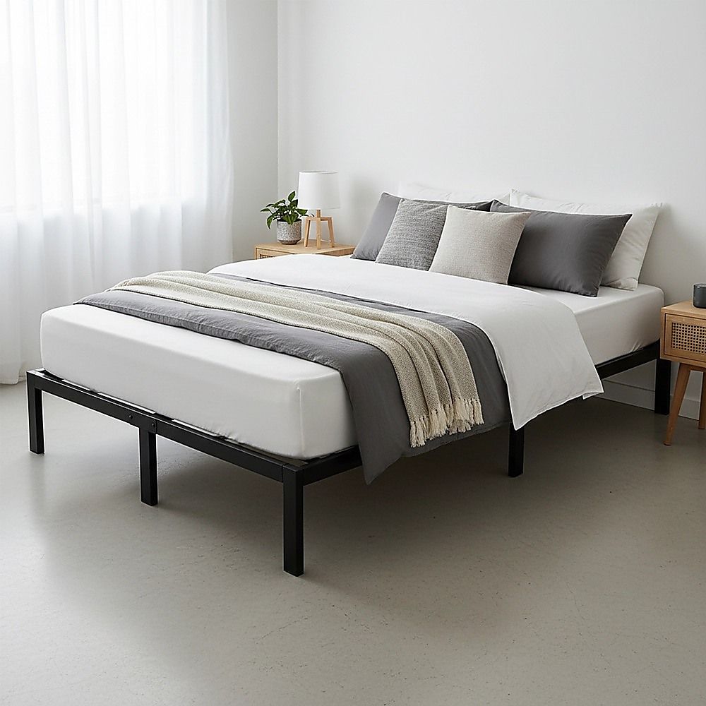 King Full Metal Bed Frame Base 01