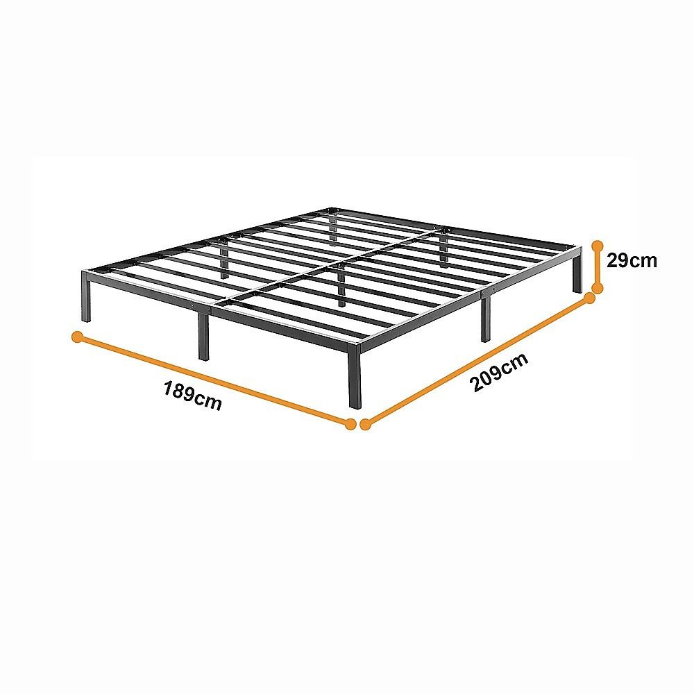 King Full Metal Bed Frame Base – Sturdy Steel Bed Base for Australian Mattress