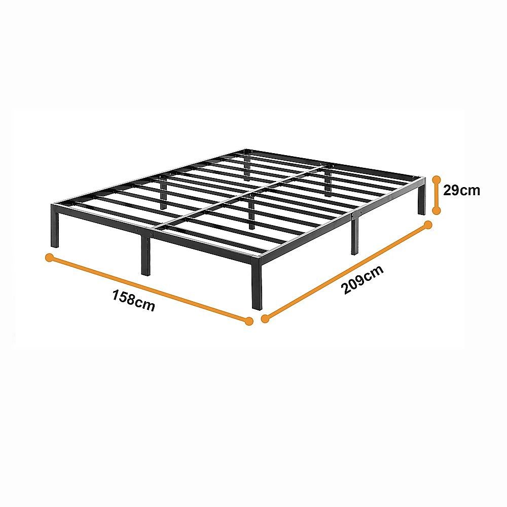 Queen Full Metal Bed Frame Base – Sturdy Steel Bed Base for Australian Mattress