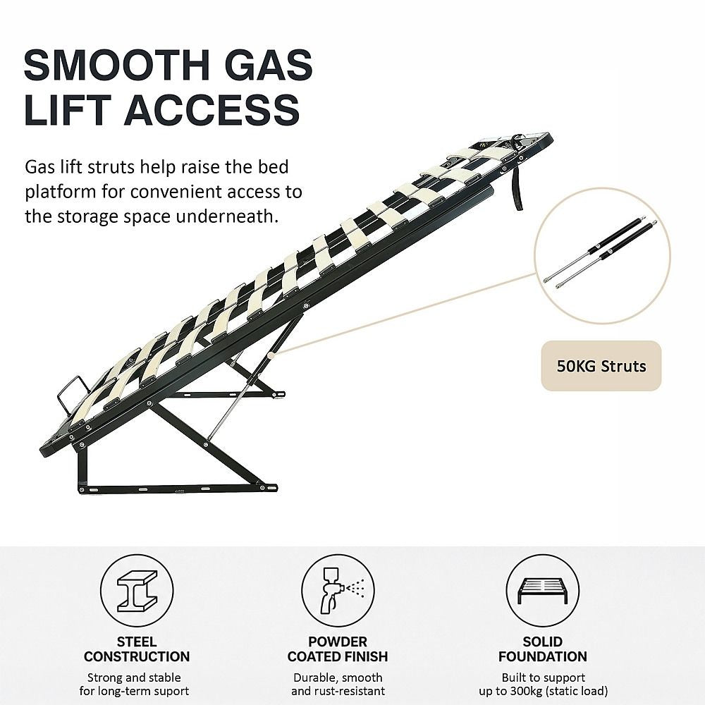 Double Gas Lift Bed Mechanism with Frame – Storage Platform & Sofa Bed Kit