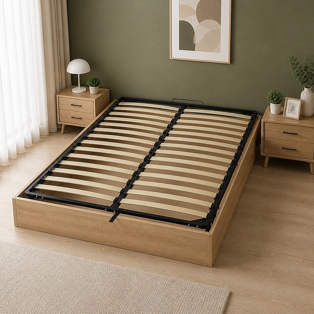 Queen Gas Lift Bed Mechanism with Frame – Storage Platform & Sofa Bed Kit