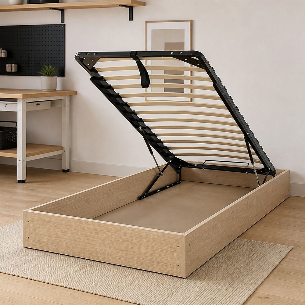 Single Gas Lift Bed Mechanism with Frame – Storage Platform & Sofa Bed Kit