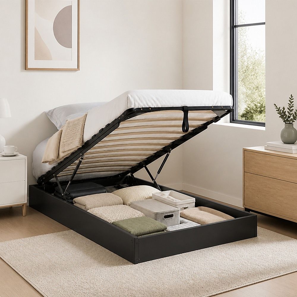 Single Gas Lift Bed Mechanism with Frame – Storage Platform & Sofa Bed Kit