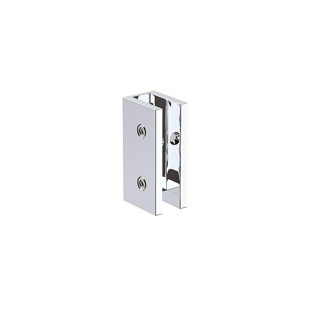 100cm Wall-to-Wall Frameless Shower Screen with Chrome Brackets, SS Hinges & U-Brackets and Floor U-Bracket
