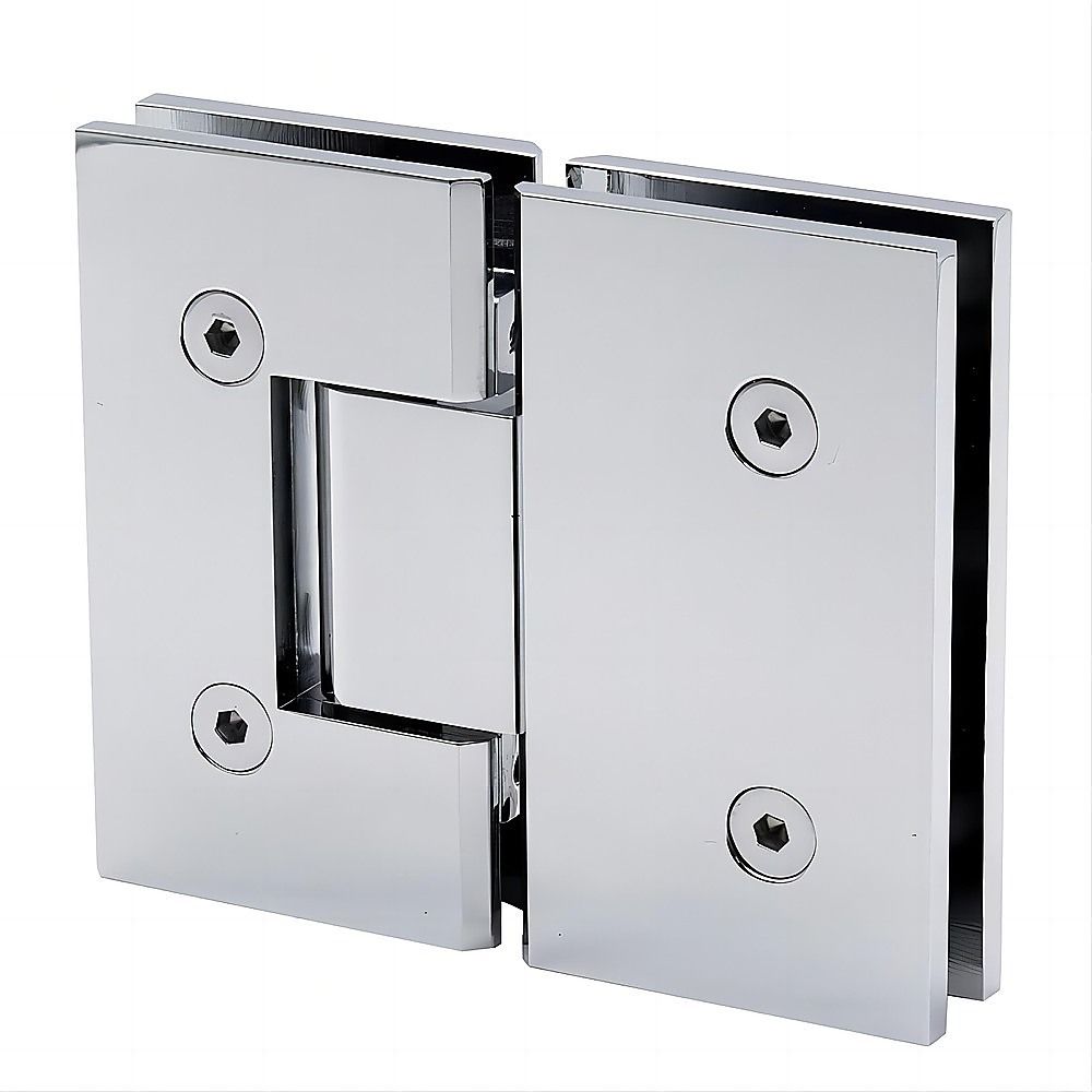 100cm Wall-to-Wall Frameless Shower Screen with Chrome Brackets, SS Hinges & U-Brackets and Floor U-Bracket