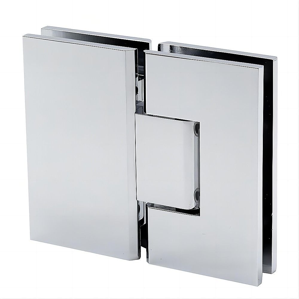 100cm Wall-to-Wall Frameless Shower Screen with Chrome Brackets, SS Hinges & F-Brackets
