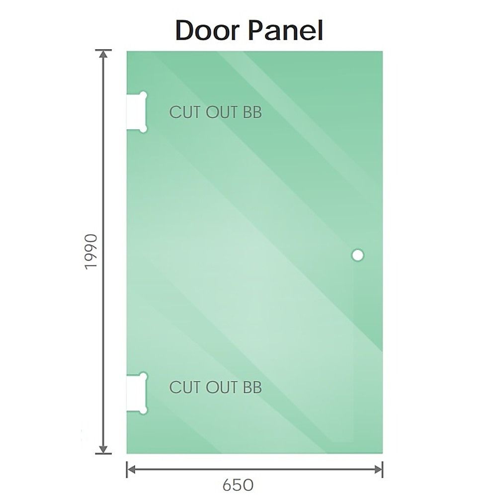 120cm Wall to Wall Frameless Shower Screen – Black Wall Channel and Floor Channel with SS Hinges for Contemporary Style