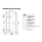 120x70cm Corner Frameless Shower Screen – White Wall & Floor U Brackets with SS Hinges for Contemporary Bathrooms