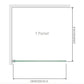 120x70cm Corner Frameless Shower Screen – White Wall & Floor U Brackets with SS Hinges for Contemporary Bathrooms