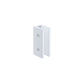 120x70cm Corner Frameless Shower Screen – White Wall & Floor U Brackets with SS Hinges for Contemporary Bathrooms