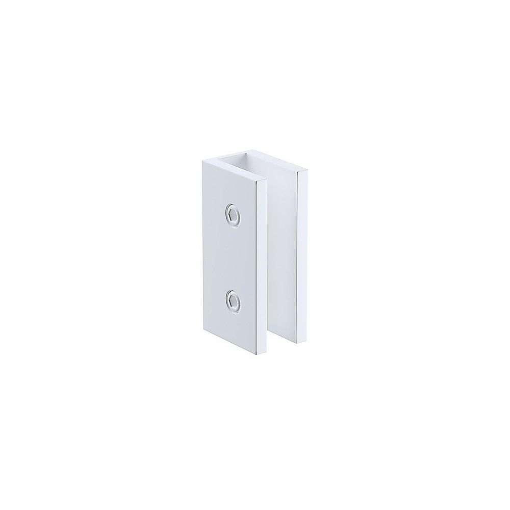 120x70cm Corner Frameless Shower Screen – White Wall & Floor U Brackets with SS Hinges for Contemporary Bathrooms