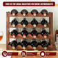 Bamboo Wine Rack Free Standing 15 Bottles with 6 Glasses Holder Storage in Brown
