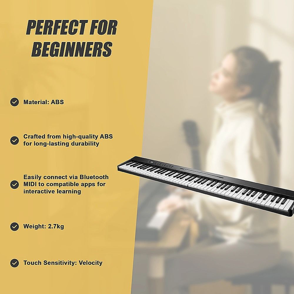 Folding Digital Piano 88 Key Velocity-Sensitive + Carry Case Pedal