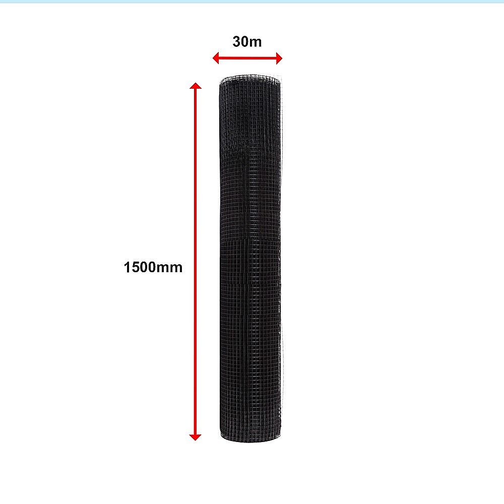 30m Black Chicken Wire Mesh Roll – Aviary & Garden Fencing