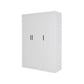 3 Door White Gloss Wardrobe – Black Handles, Hanging Rail & Shelves