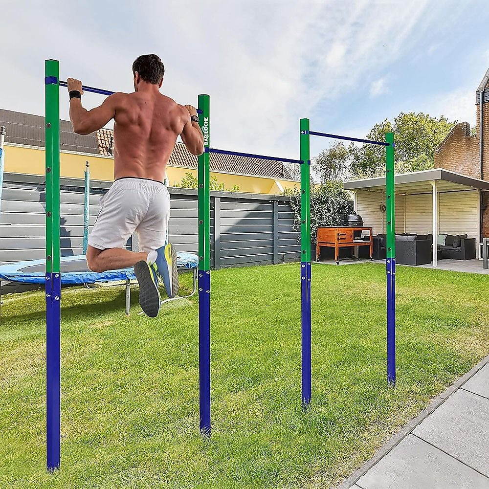 Triple Outdoor Pull-Up Bar – Height Adjustable Gymnastics & Fitness Bar