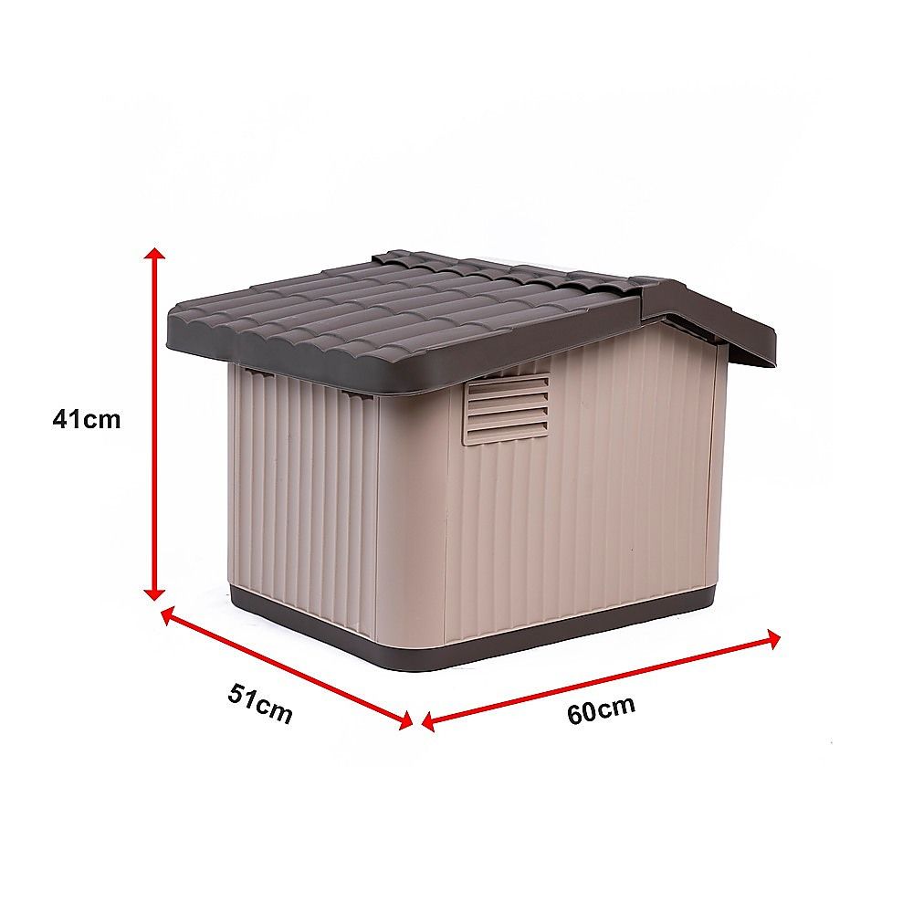 Plastic Dog House Kennel Shelter for Indoor & Outdoor Pets Weatherproof