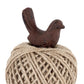 Rust Metal 'Ball of String' w Bird 8cm