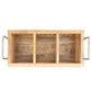 Handcrafted Mango Wood Cutlery / Storage Caddy Three Division 19cm