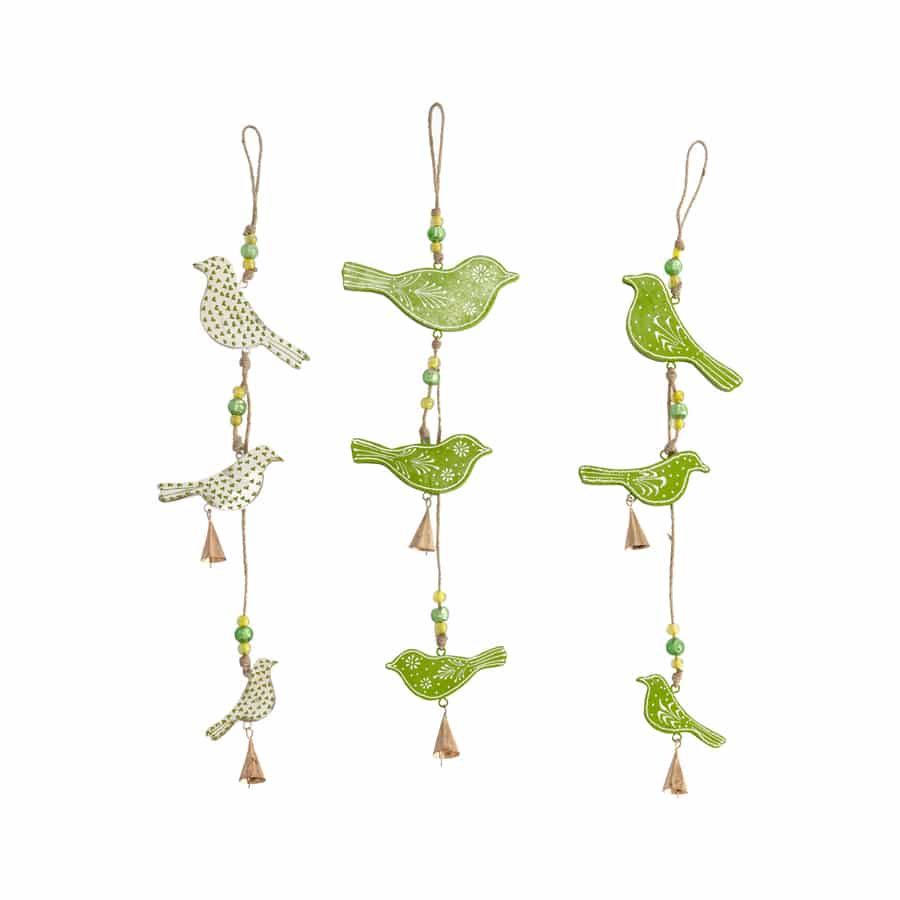 Set 3 Asst String of Hanging Birds 65cm