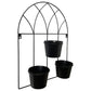 Black Arched 3 Pot Wall Planter 40x52cm