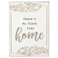 Wood-carved 'No Place Like Home' Wall Art 20x27cm