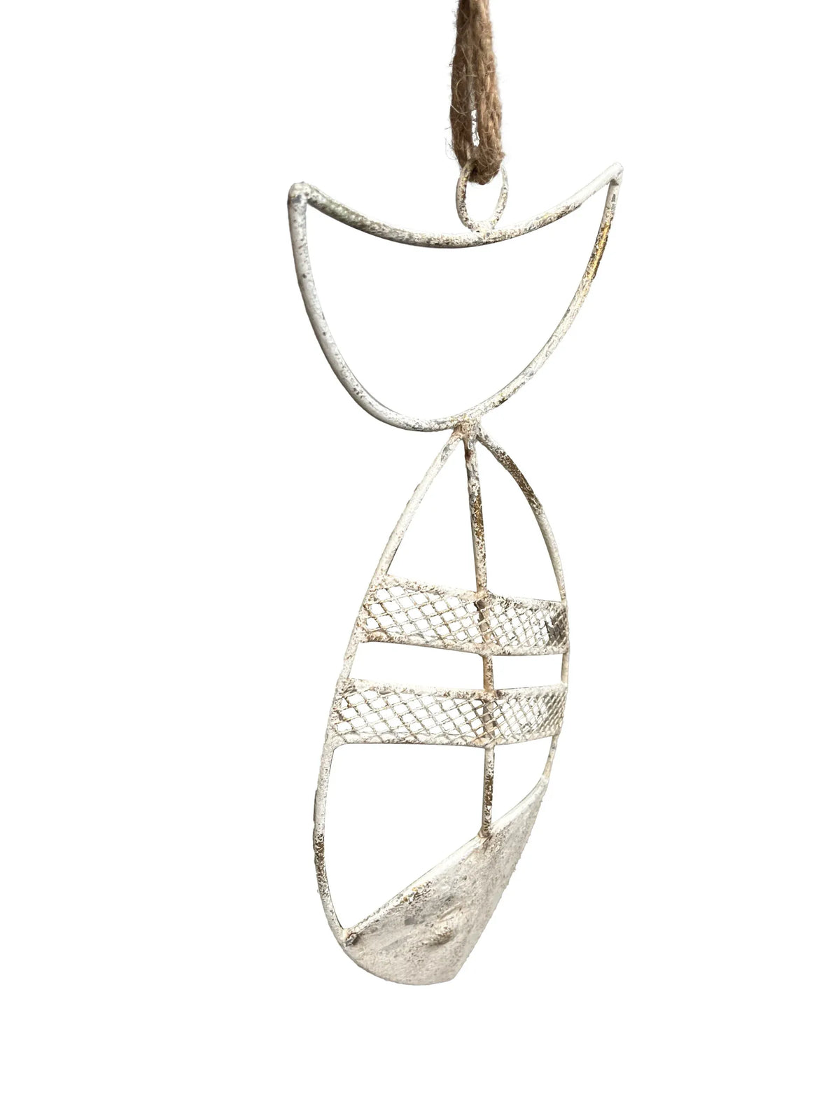 Hanging Fish Wall Decor W Rope 38cm