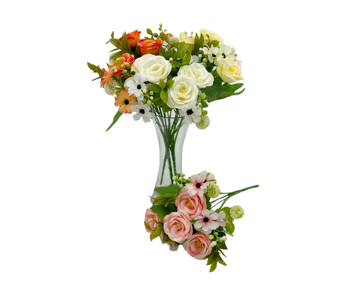 bulk 24 Artificial Rosebush Assorted 31cm