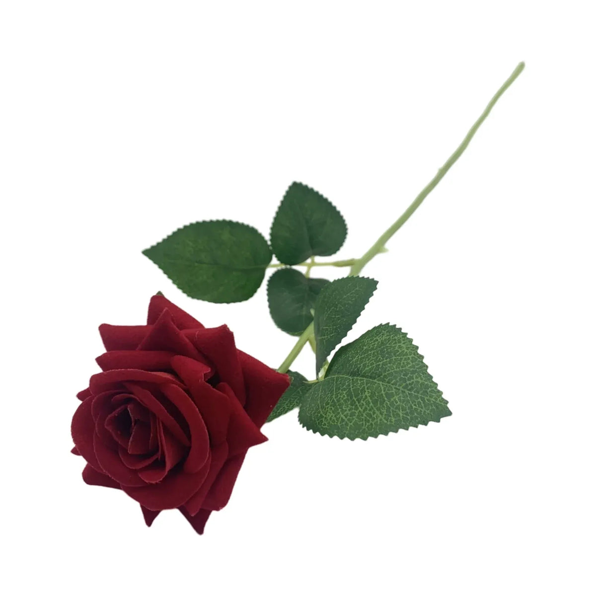 bulk 24 Artificial Single Stem Mini Rose Red 49cm