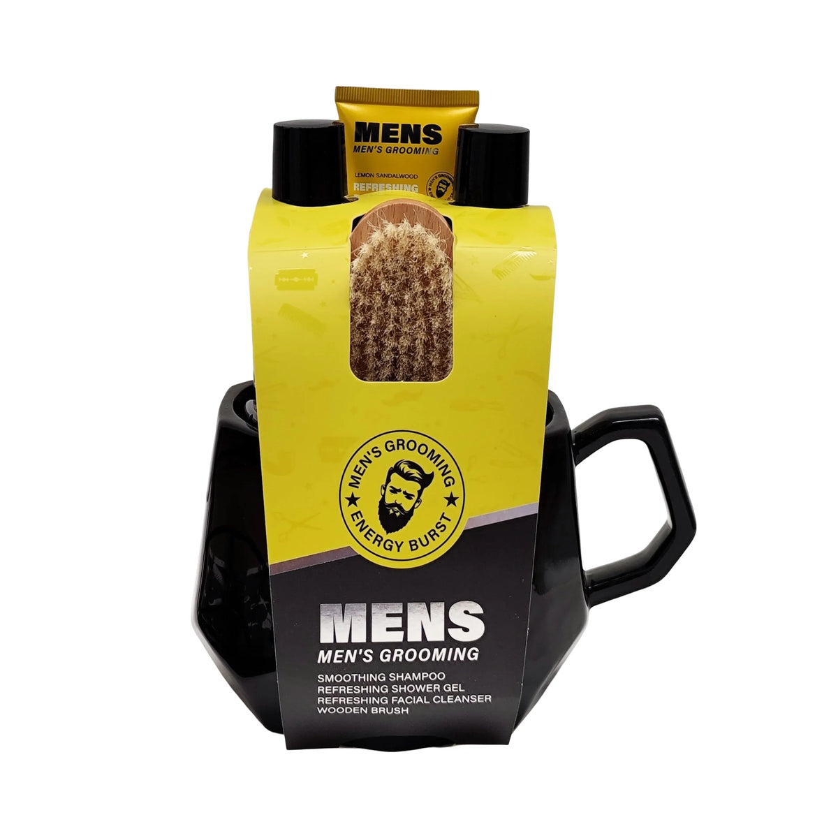 Bulk 6 Mens Grooming Set In Ceramic Mug 14.1x20.6cmh