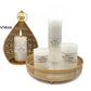 bulk 24 Unscented White Pillar Candle 457G 14cm