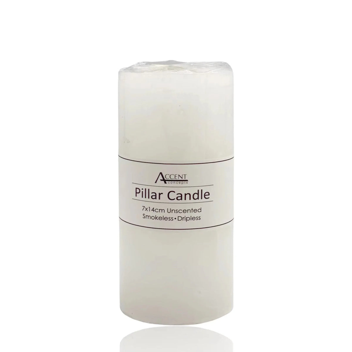 bulk 24 Unscented White Pillar Candle 457G 14cm