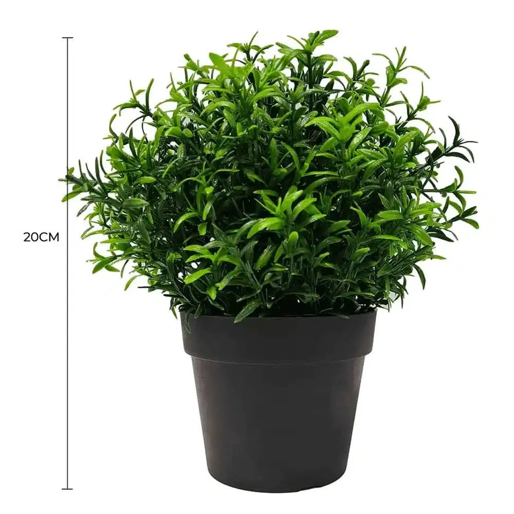 Small Potted Artificial Bright Rosemary Herb Plant UV Resistant 20cm