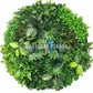 Artificial Green Wall Disc Art 150cm Mixed Ivy and Philodendron (Onyx Black)
