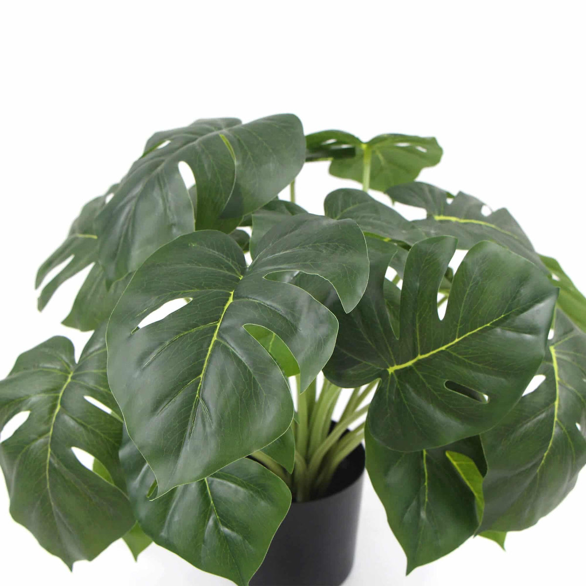 Dense Potted Artificial Monstera Deliciosa Plant With Real Touch Leaves 50cm