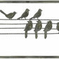Bird On Wire Metal Wall Art 85cm