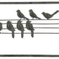 Bird On Wire Metal Wall Art 85cm