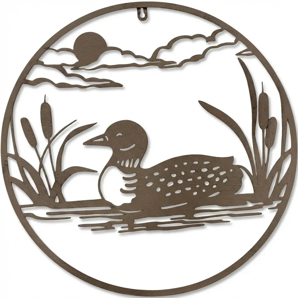Round Duck Metal Wall Art 44x46cm