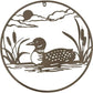 Round Duck Metal Wall Art 44x46cm