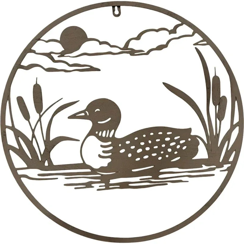 Round Duck Metal Wall Art 44x46cm