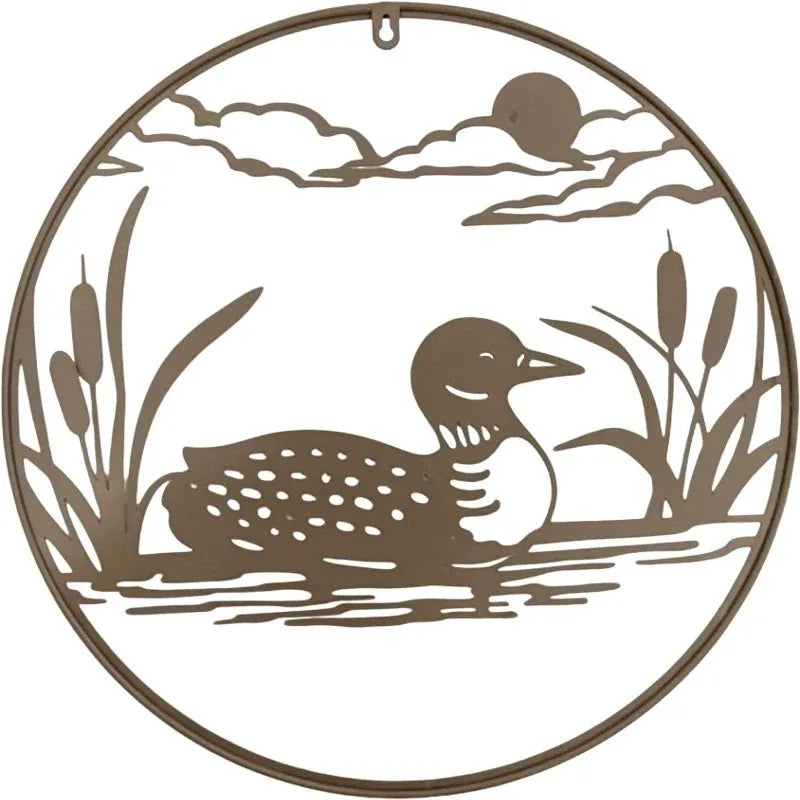 Round Duck Metal Wall Art 44x46cm