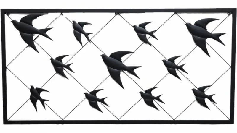 Flock Of Birds Metal Wall Art 122x63cm