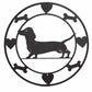 Round Dachshund Metal Wall Art 40cm
